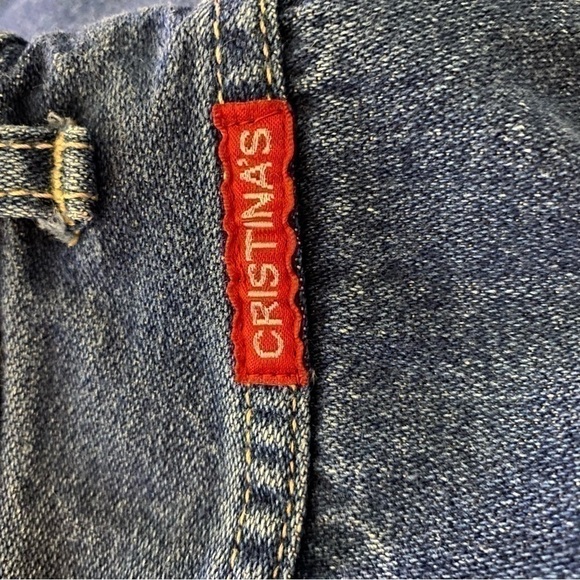 Vintage 80s Cristina’s High Rise Tapered Jeans Medium Wash Indigo 13/14 - Picture 8 of 12